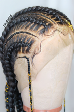 Load image into Gallery viewer, Full Lace Braided Wig - BLACK GIRL MAGIC