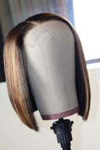 Load image into Gallery viewer, Ready To Wear (GLUELESS) - 6x6 Lace Closure Bob with Highlights